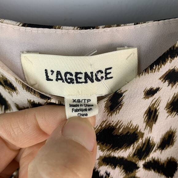 L’agence Women’s Jane silk camisole tank top size xsmall animal prints - Picture 6 of 8